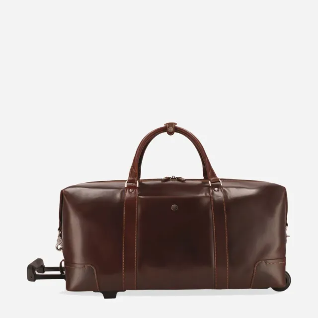 Jekyll & Hide Oxford Wheeled Weekender borsone tabacco