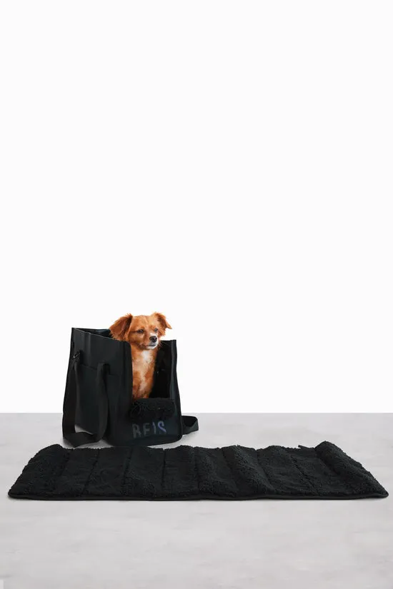 Beis Everyday Pet Tote borsa animali nero con cuccia sherpa