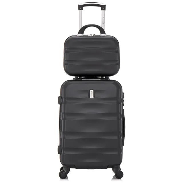 CELIMS AeroWave S valigia cabina 55 cm nera ABS con beauty case