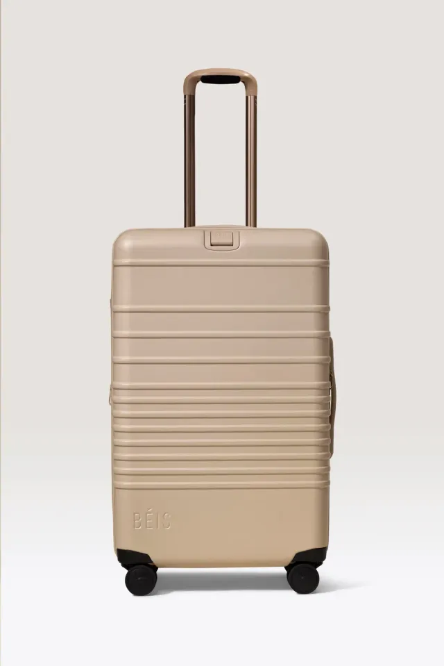 Beis The Medium Check-In Roller valigia beige rigida