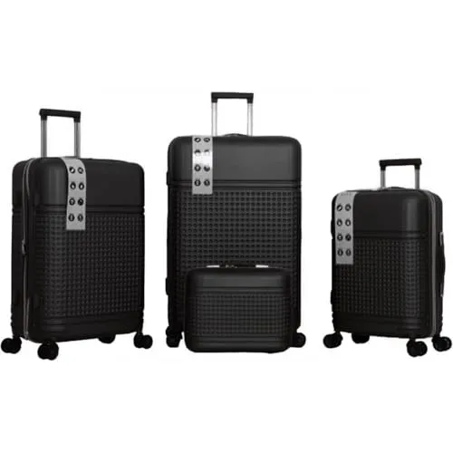 Provitera set 4 valigie ABS black beauty case trolley