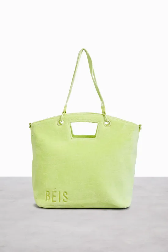 Beis Terry borsa tote Limone spugna da viaggio