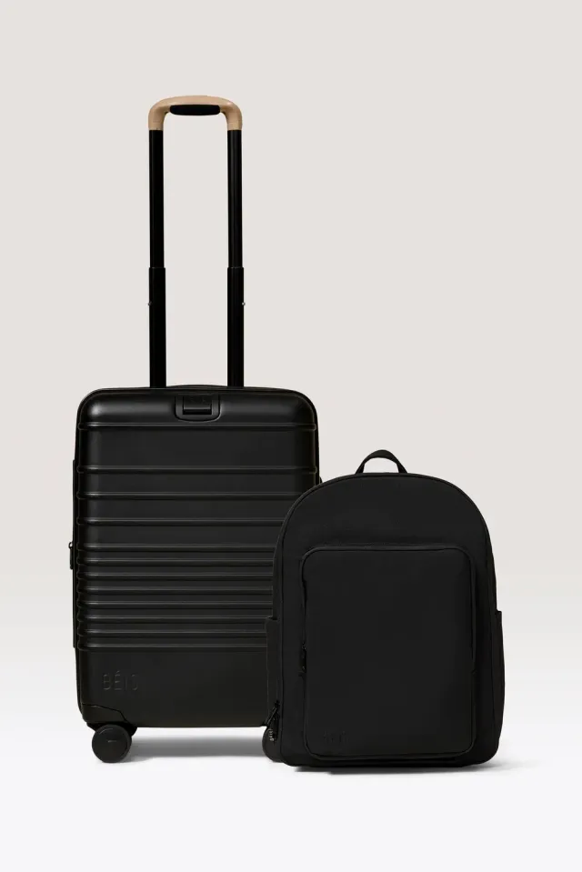 Beis The Carry-On Companion Set trolley + zaino nero
