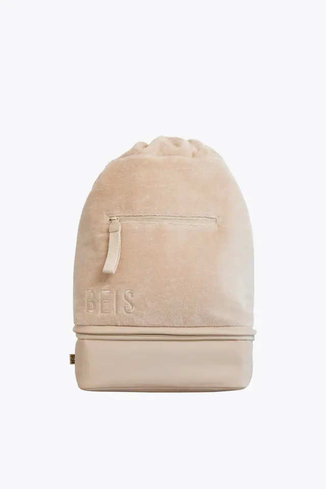 Beis Terry Backpack Cooler zaino beige