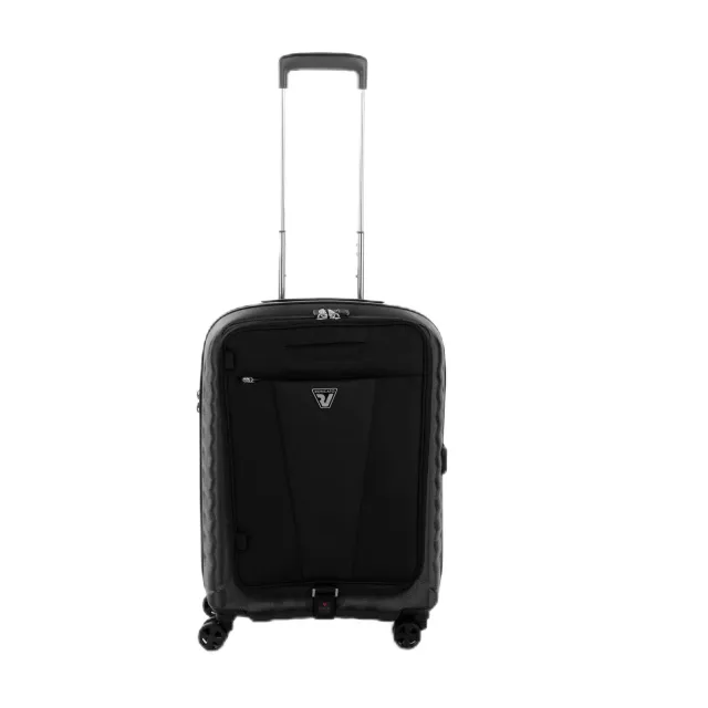 Roncato Double Trolley Bagaglio a Mano Nero Espandibile 55 cm