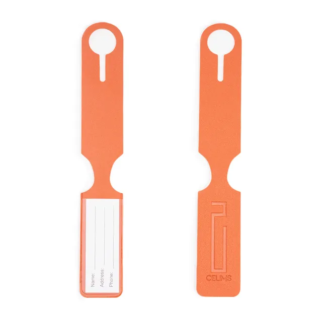 CELIMS etichetta valigia porta nome bagaglio orange resistente
