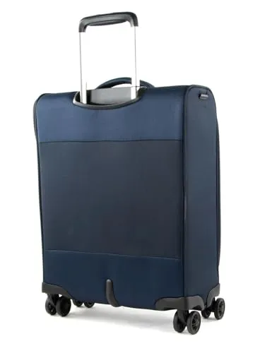 Roncato Sidetrack Trolley Cabina Morbido 4 Ruote Blu Navy con USB