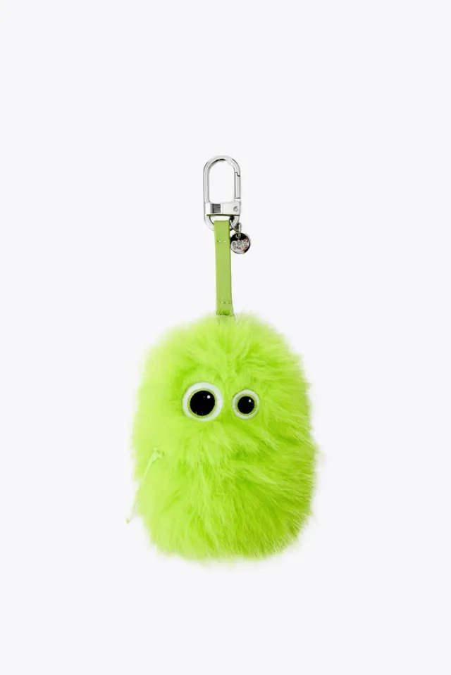 Beis The Stow Away Charm Portachiavi Verde Peluche con zip