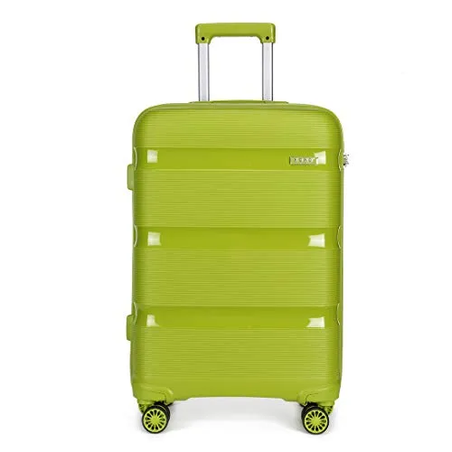 Kono Trolley Bagaglio a Mano 55cm 40L Verde rigido TSA