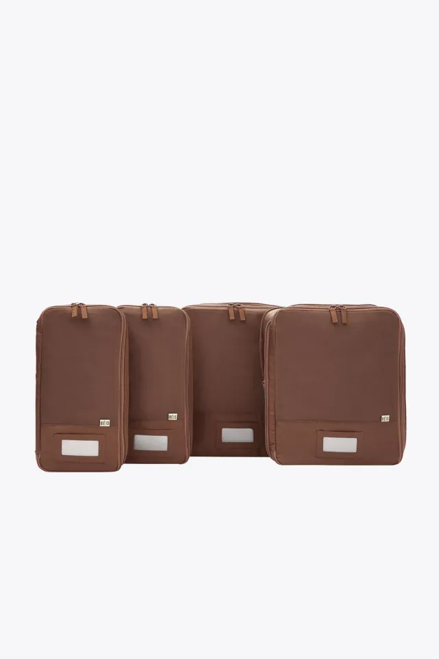 Beis Compression Packing Cubes organizer 4 pezzi Maple