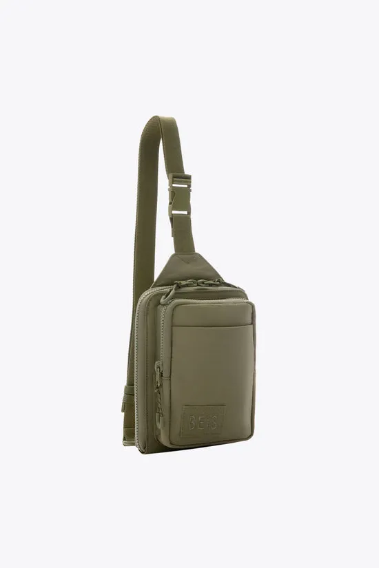 Beis Sport Sling tracolla verde oliva compatta