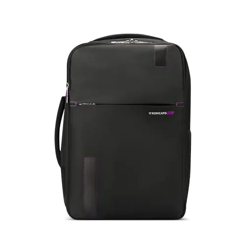 Roncato Speed Ryanair Zaino Viaggio Nero Ciclamino 20 L