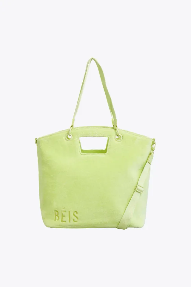 Beis Terry borsa tote Limone spugna da viaggio
