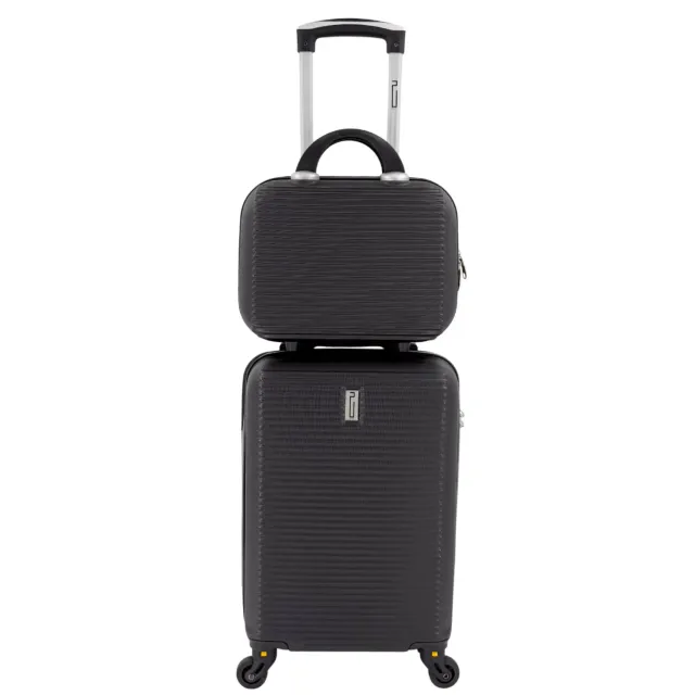 CELIMS XS Valigia Cabina 45 cm + Beauty Case Nero ABS