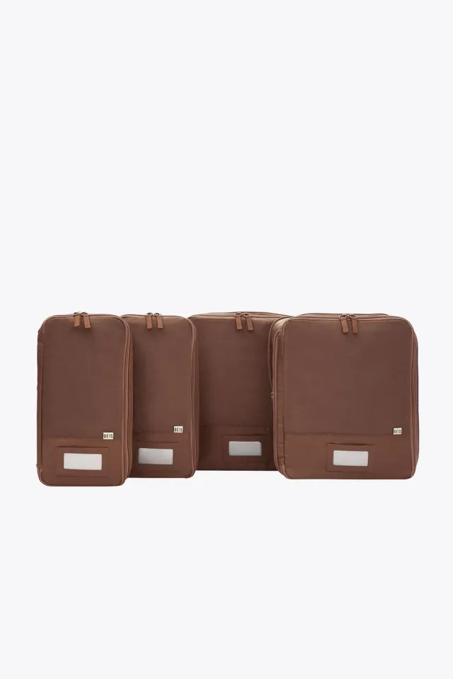 Beis Compression Packing Cubes organizer valigia acero 4 pezzi