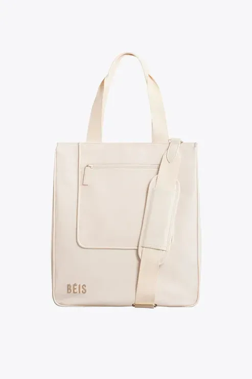 Beis North To South Tote beige borsa riciclata
