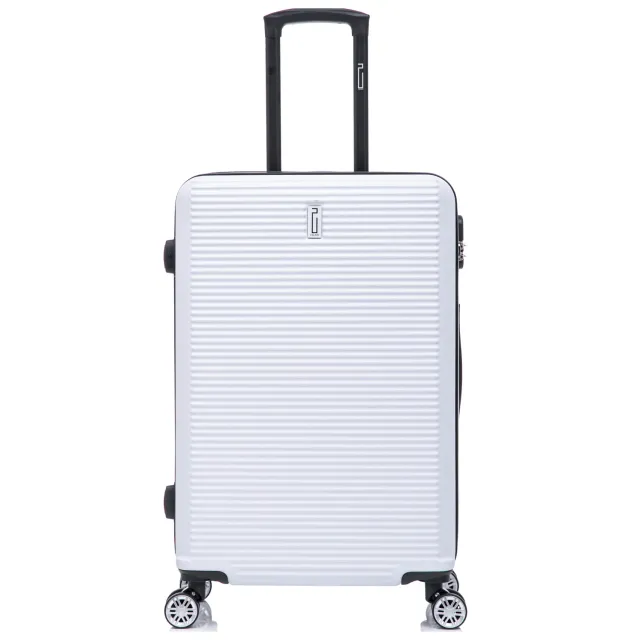 CELIMS L 65 cm valigia da stiva bianca rigida ABS