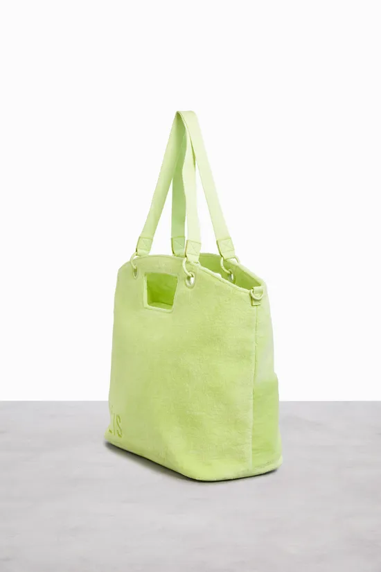 Beis Terry borsa tote Limone spugna da viaggio