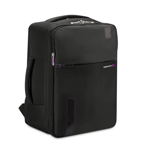 Roncato Speed Ryanair Zaino Viaggio Nero Ciclamino 20 L