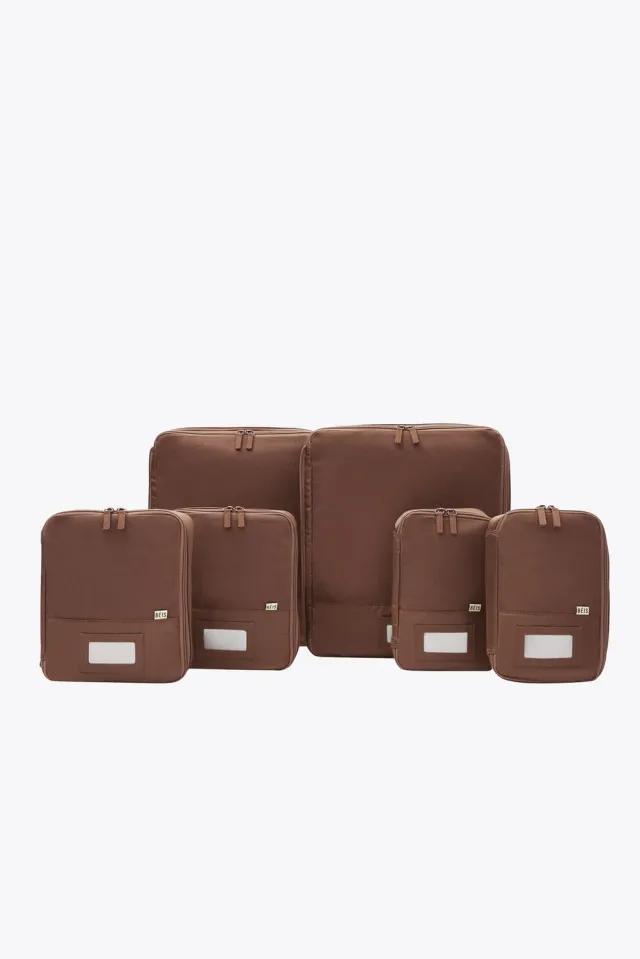 Beis Compression Packing Cubes organizer 6 pezzi acero compressione