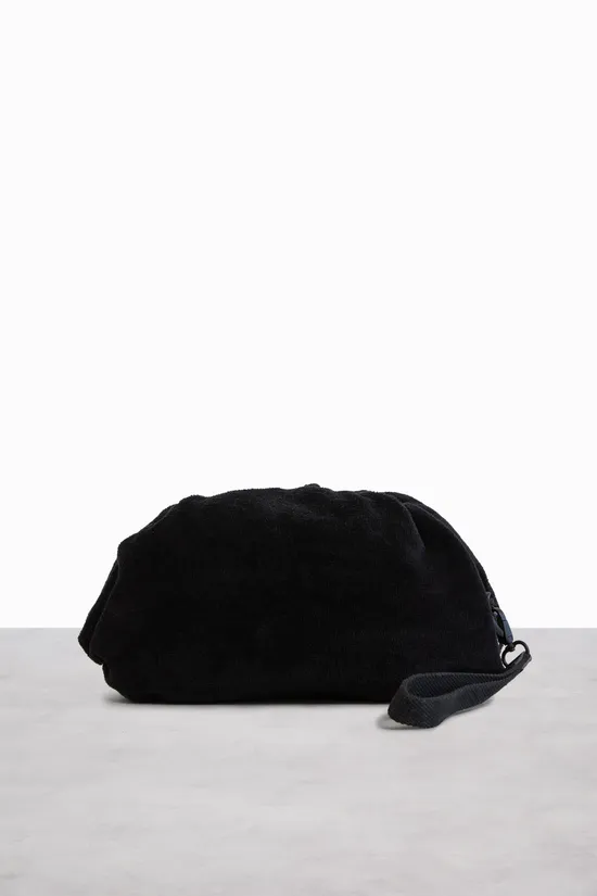 Beis Terry Clutch Nera Pochette Cosmetica Spugna