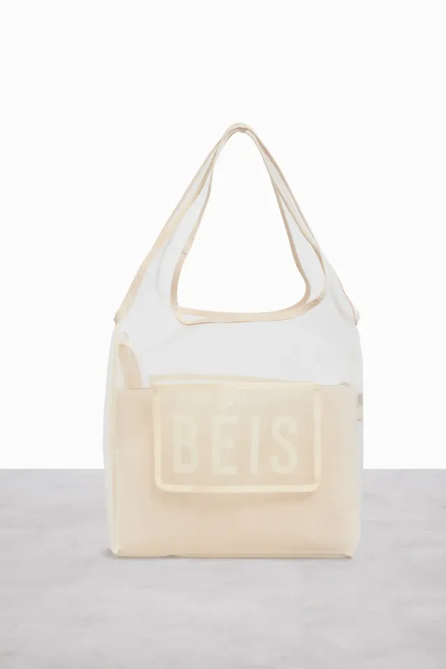 Beis Toke Tote Shopper Beige Leggera Porta Laptop
