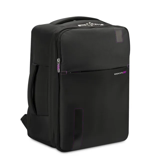 Roncato Speed Ryanair Zaino Viaggio Nero Ciclamino 20 L