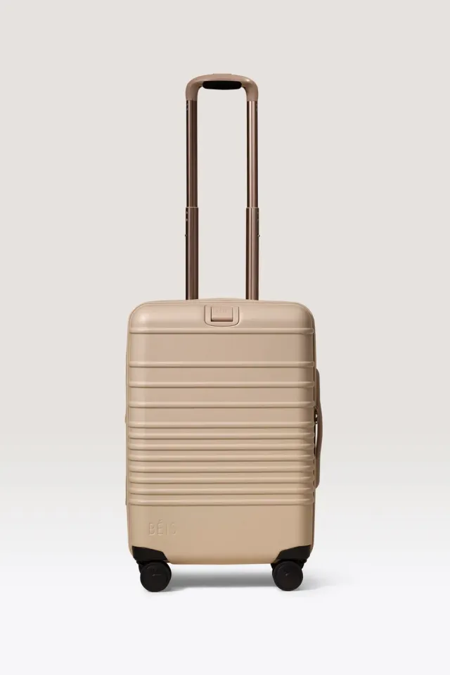 Beis Carry-On Roller Beige trolley mano beige rigido