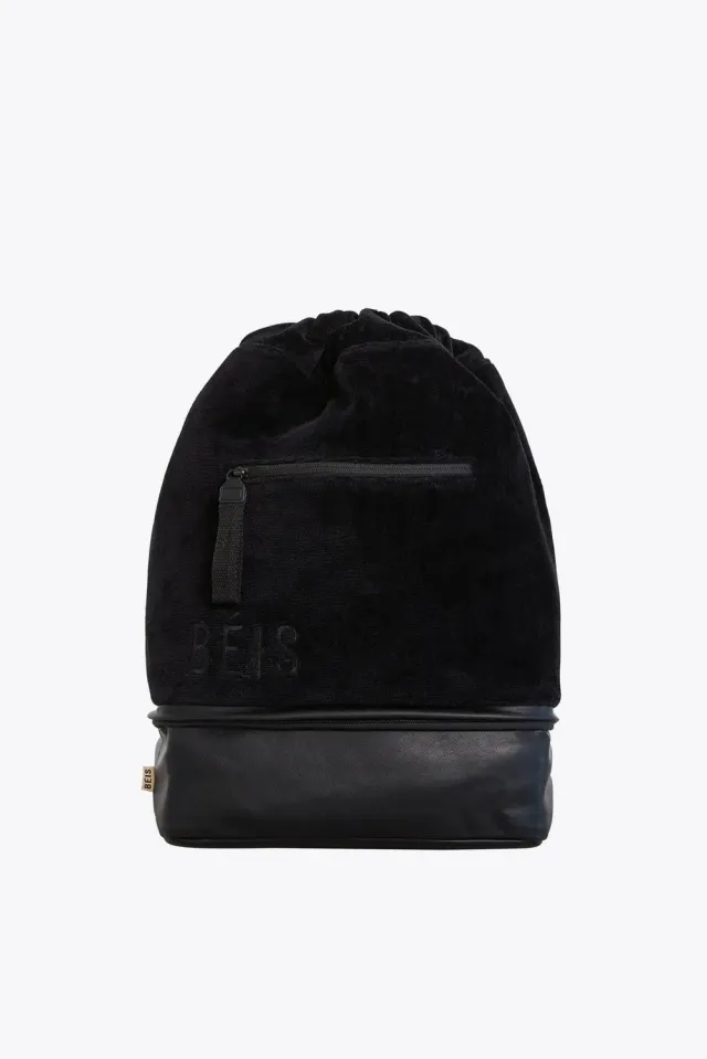 Beis Terry Backpack Cooler zaino frigo nero spugna