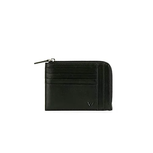 Roncato Pascal portacarte nero 12,5x10 cm vera pelle
