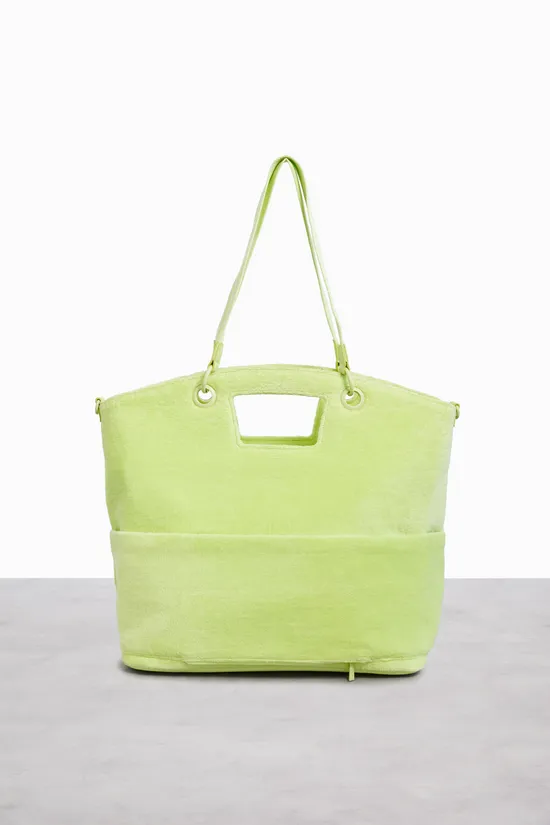 Beis Terry borsa tote Limone spugna da viaggio