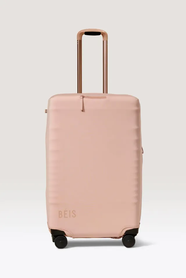 Beis Medium Check-In cover valigia rosa Atlas lavabile