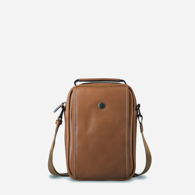 Jekyll & Hide Oxford Detailed borsa tracolla tabacco pelle