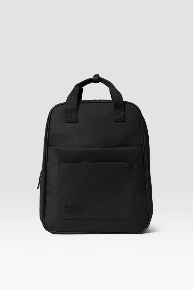 Beis Expandable Backpack zaino nero estensibile