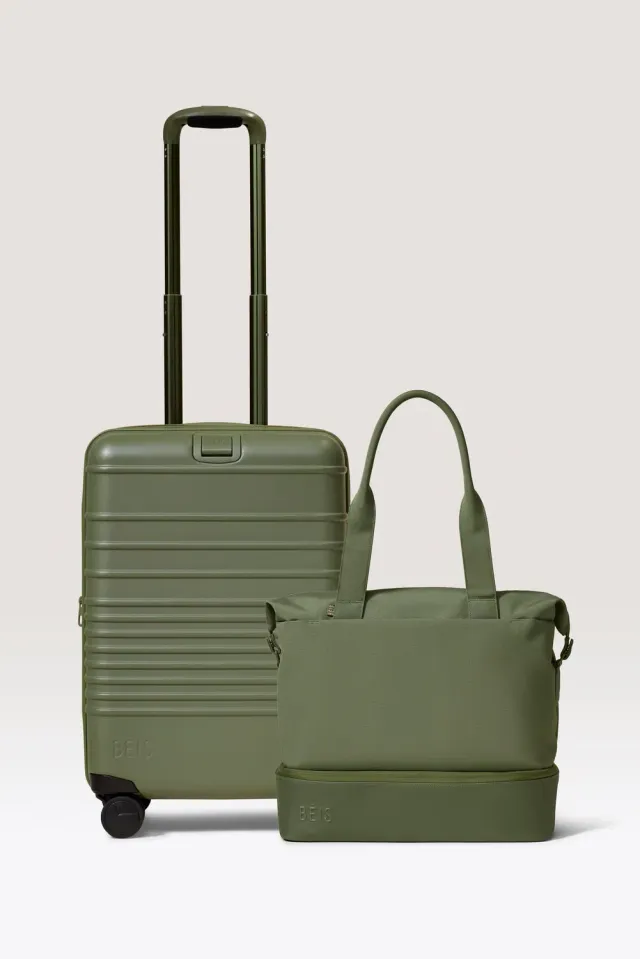 Beis Carry-On Starter Set trolley 2 pezzi oliva rigido