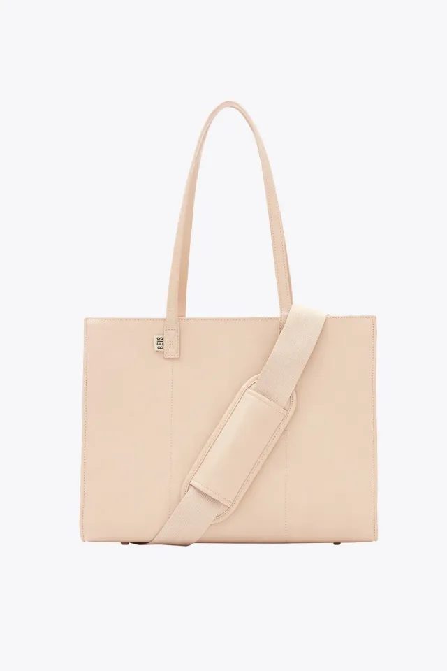 Beis Work Tote tote portapc beige pelle vegana