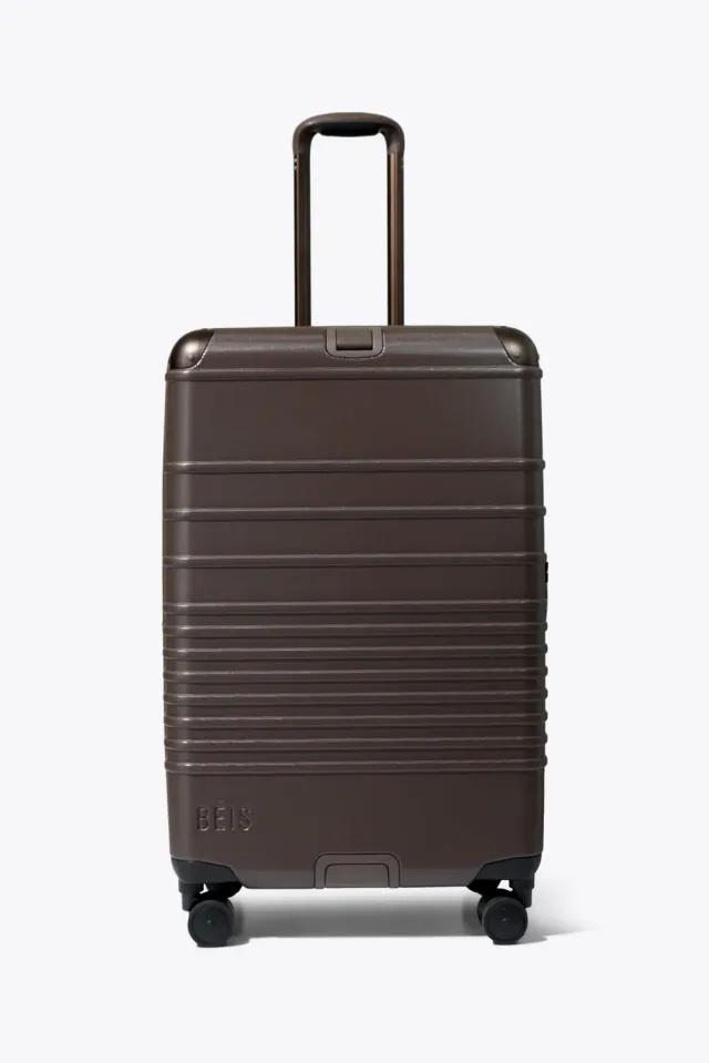 Beis Hybrid Check-In Roller valigia espresso stiva