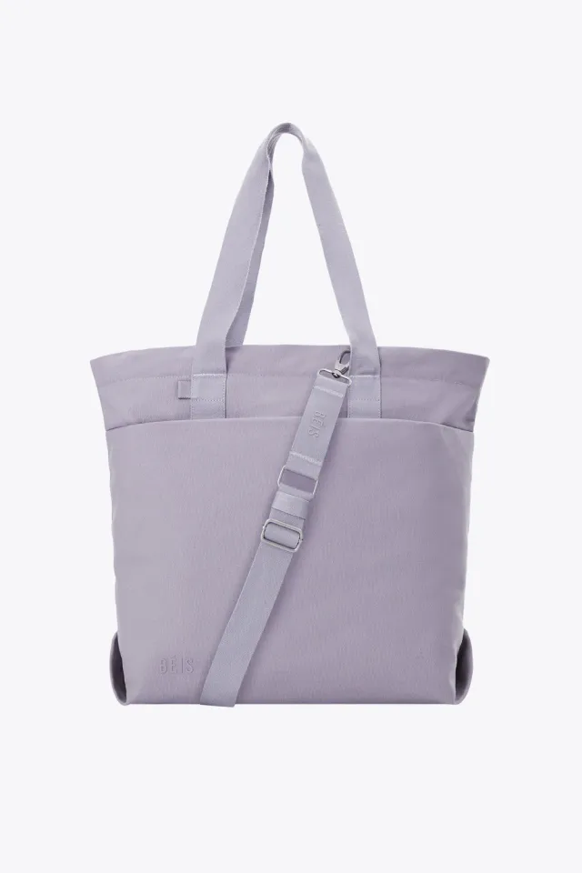 Beis Utility Tote Borsa Lavanda Cotone Laptop