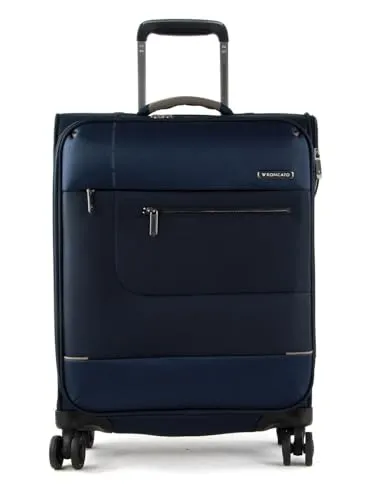 Roncato Sidetrack Trolley Cabina Morbido 4 Ruote Blu Navy con USB