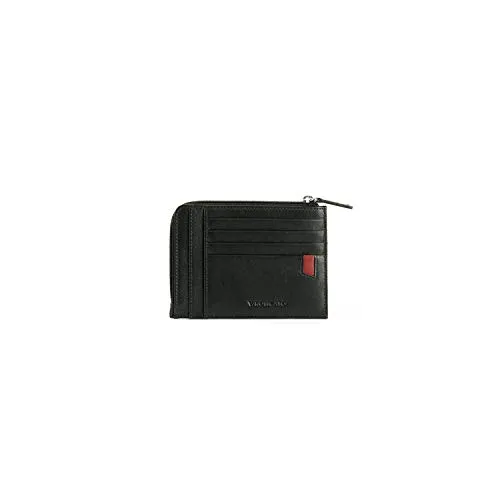 Roncato Pascal portacarte nero 12,5x10 cm vera pelle