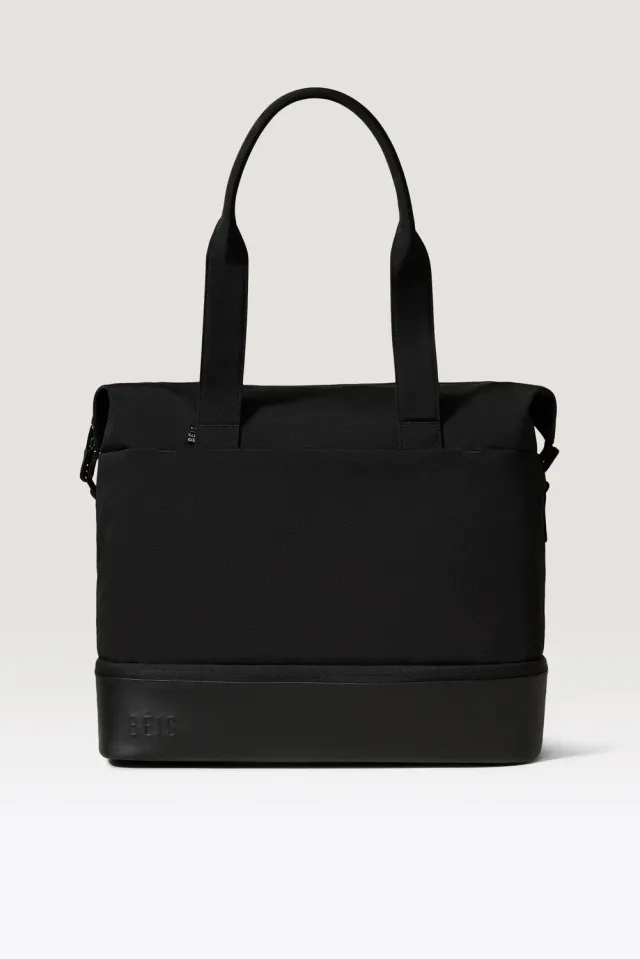 Beis The Weekender borsone nero tela carry-on