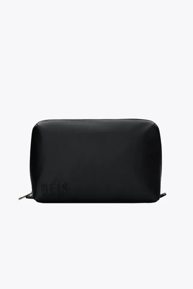 Beis Medium Cosmetic Pouch pochette trucco nera Black